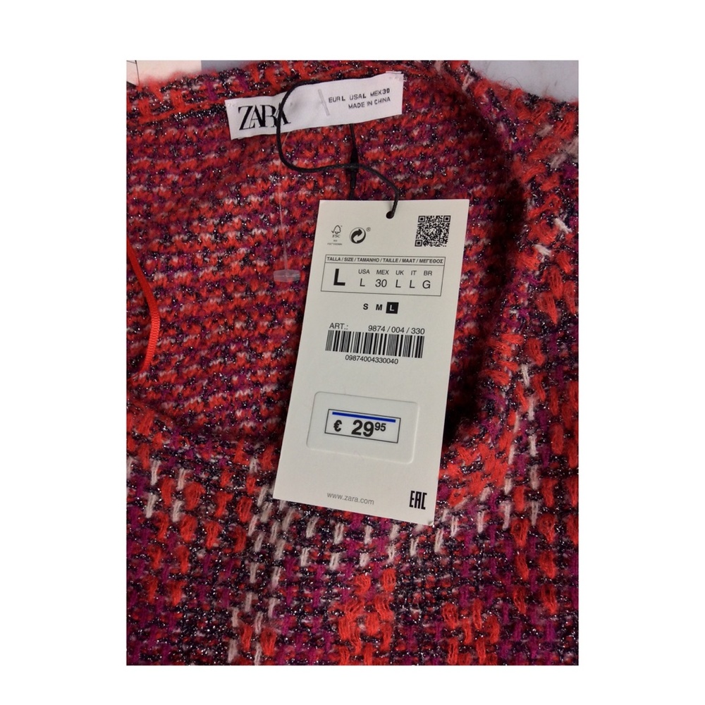 ZARA Ruffled Knit Crop Top - Picture 6 of 9